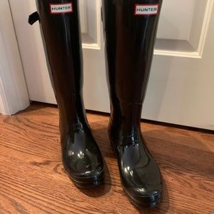Hunter Black Tall Boots